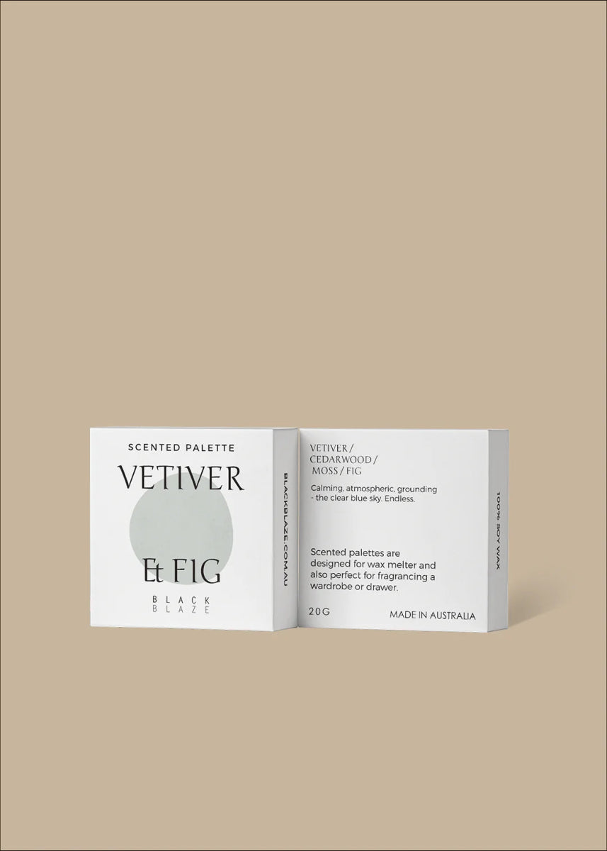 Vetiver & Fig Scented Palette - Black Blaze - Alpine Abode