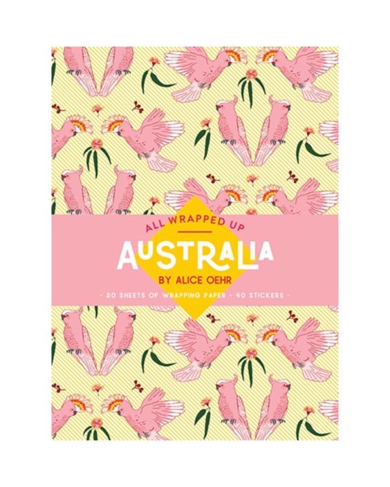 Australia | Wrapping Paper & Sticker Book (Alice Oehr) - Alpineabode
