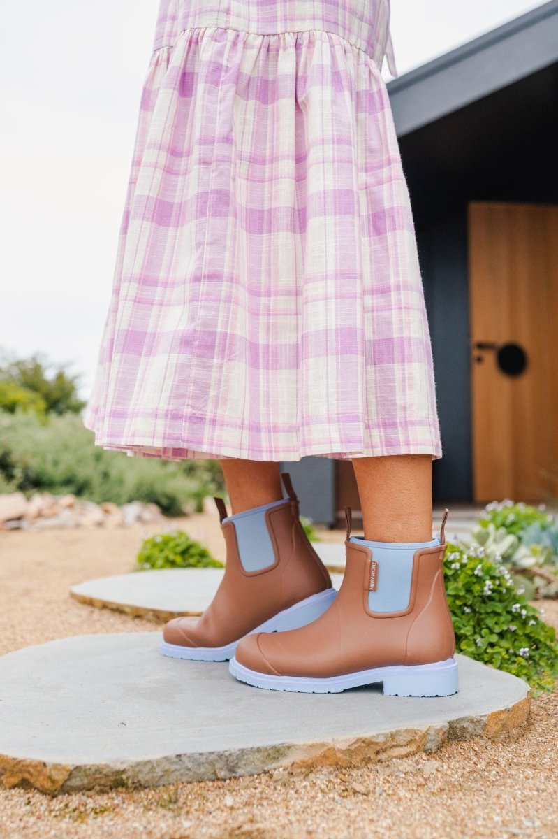 Bobbi Ankle Gumboot | Chestnut & Ice - Merry People - Alpineabode