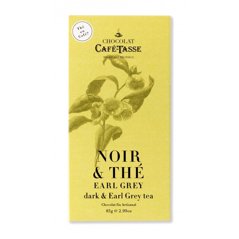 Café Tasse - Noir Dark Chocolate and Earl Grey Tea (85g) - Alpine Abode