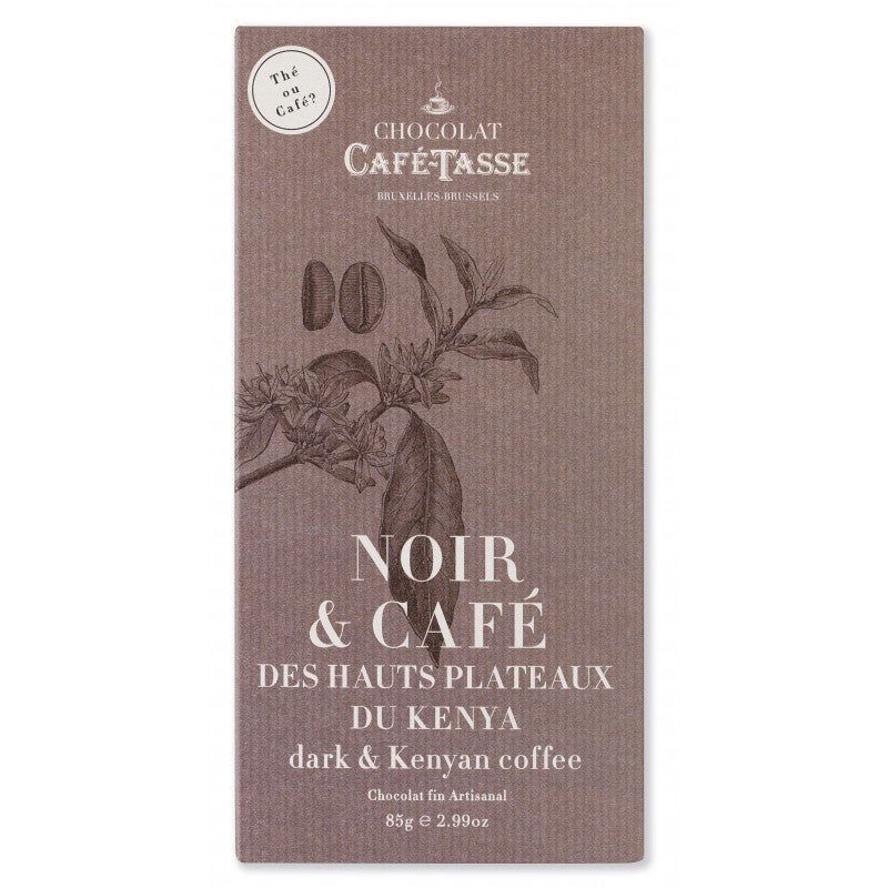 Café Tasse Noir Dark Chocolate and Kenyan Coffee (85g) - Alpine Abode
