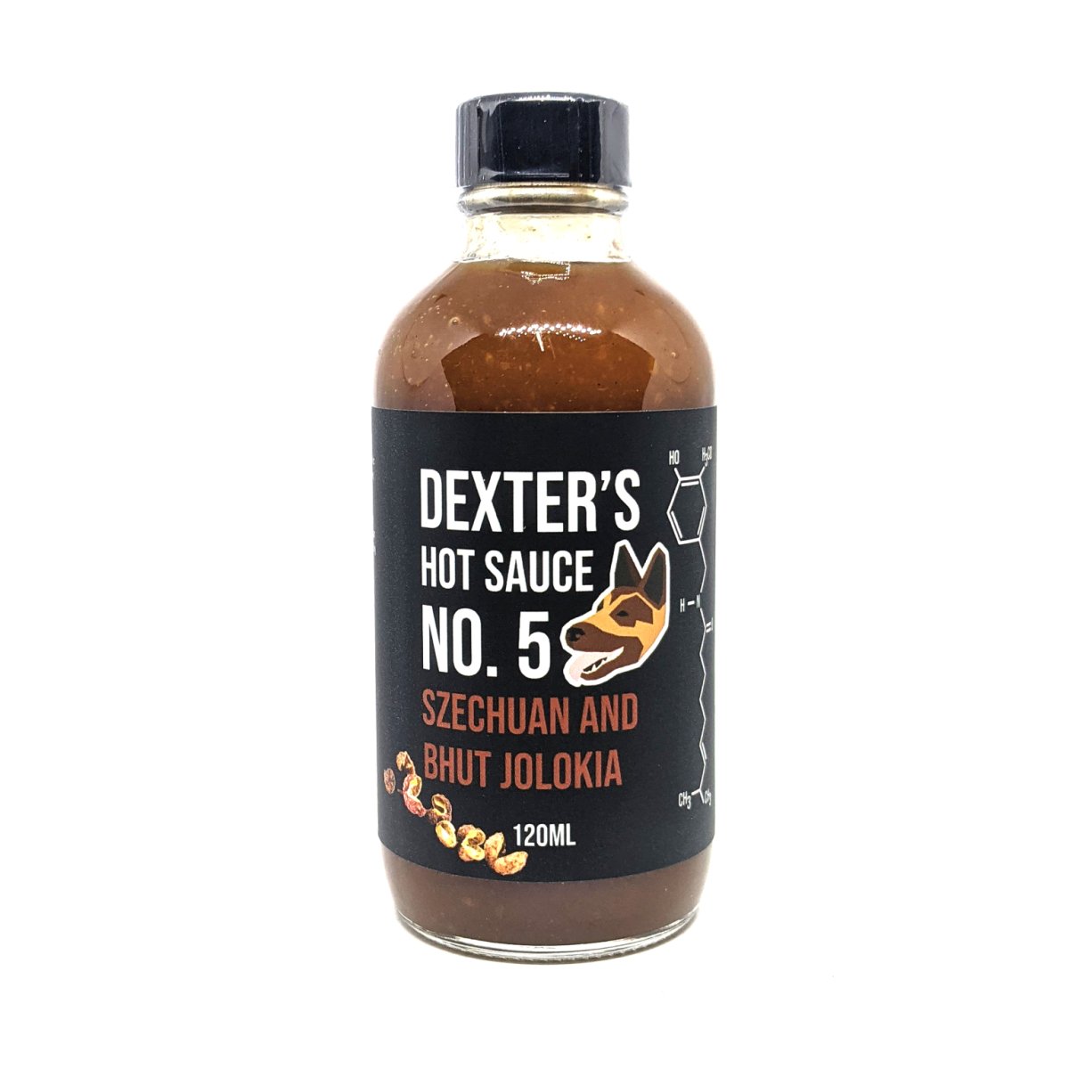 No. 5 Szechuan & Bhut Jolokia Hot Sauce (120ml) Dexter's Spice Co. - Alpine Abode