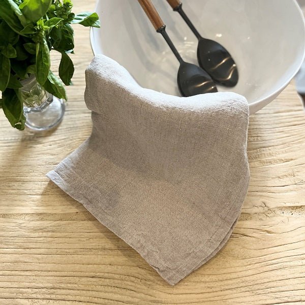 Enzyme Wash Tea towel - Beige - Alpineabode
