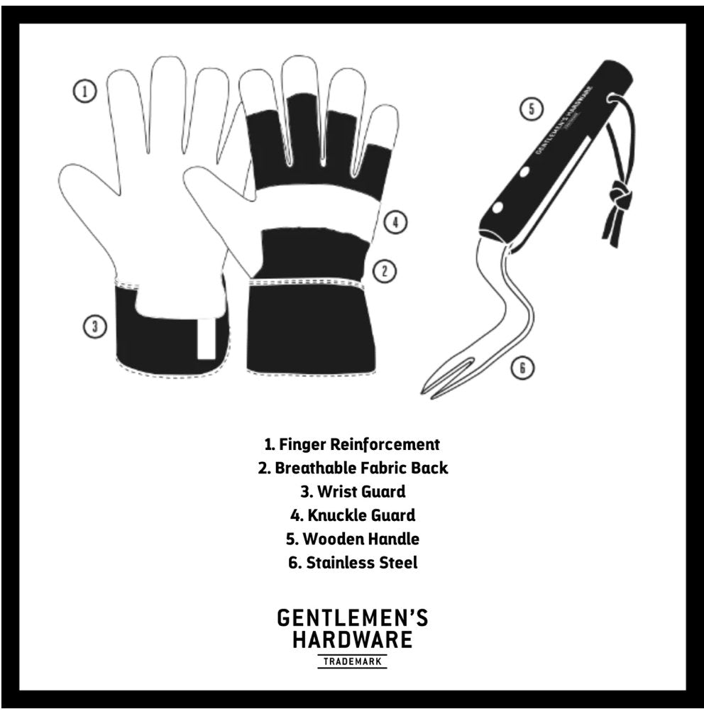 Leather Gloves & Root Lifter - Alpine Abode