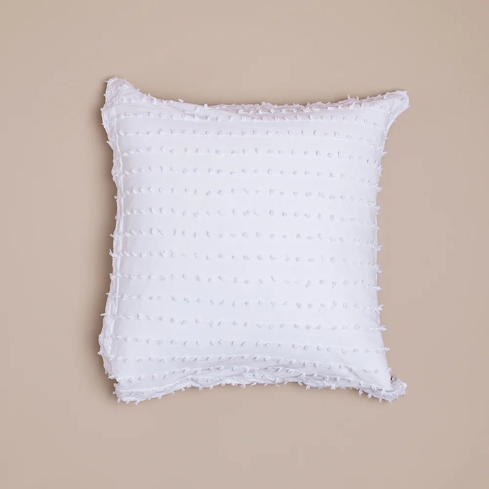 Shore Tufted European Pillowcase | White - Saardé - Alpineabode